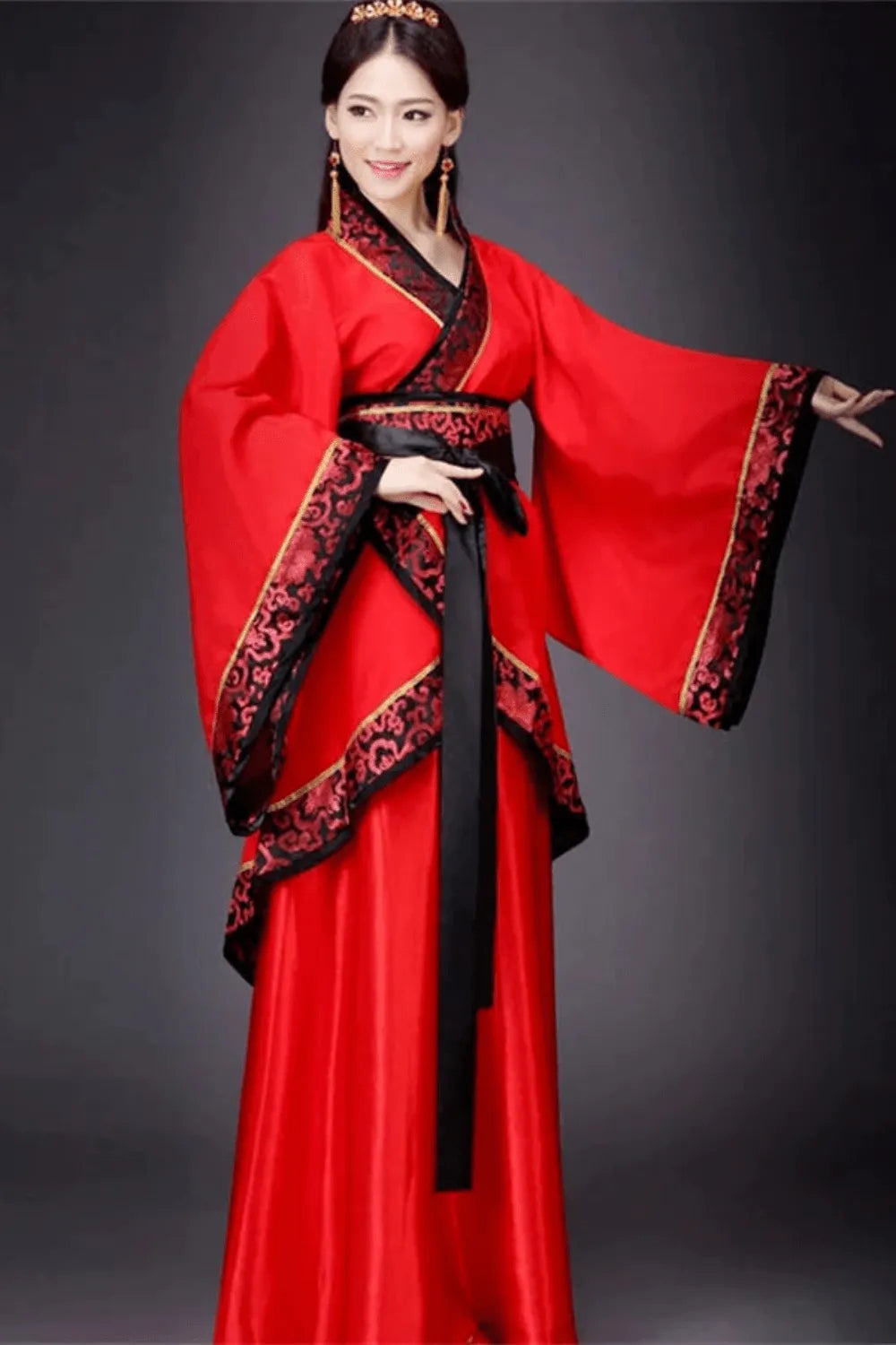 Peignoir élégant motifs asiatiques femme