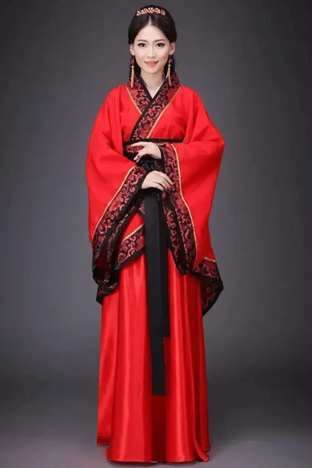 Peignoir élégant motifs asiatiques femme