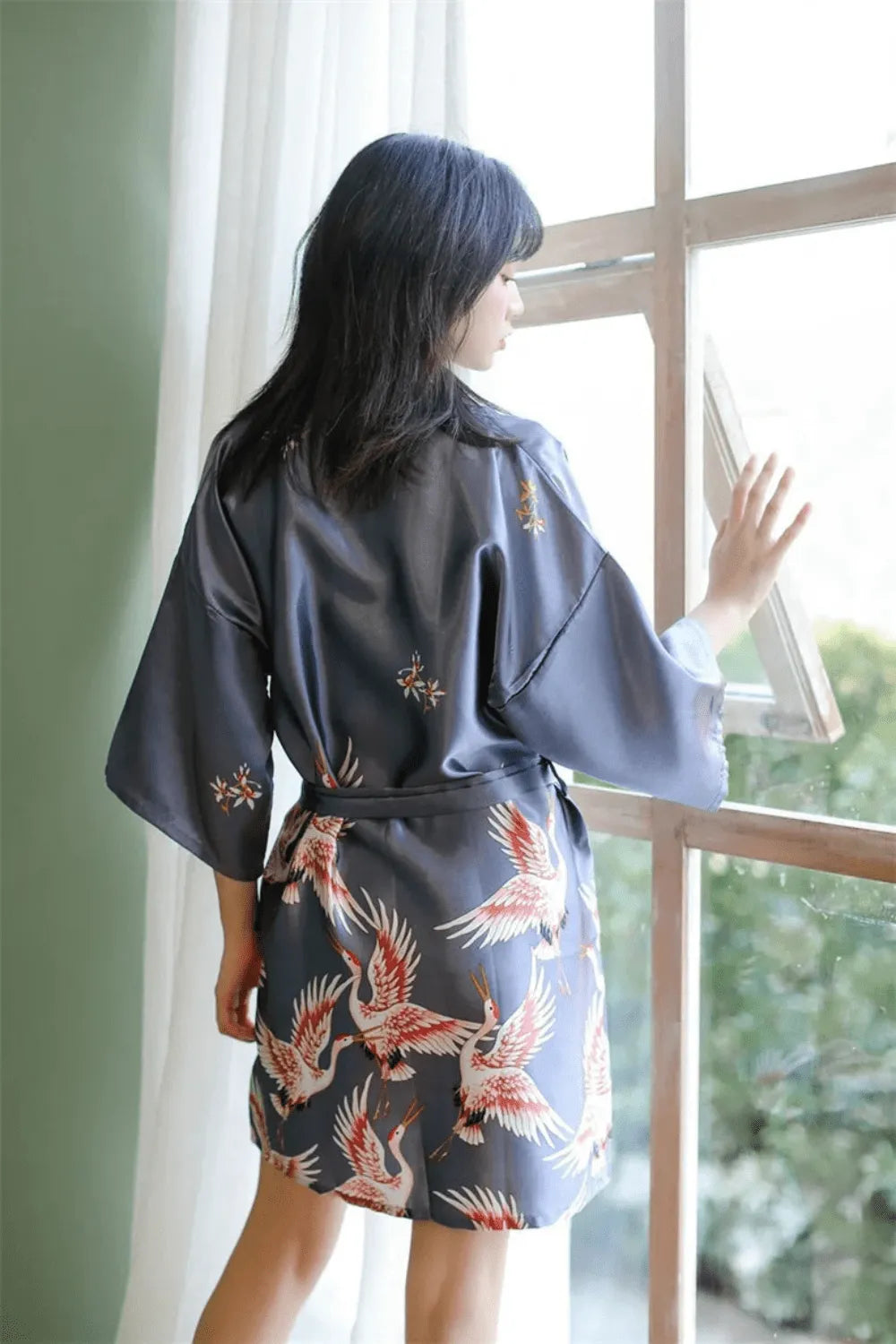 Peignoir élégant kimono pour femme style japonais