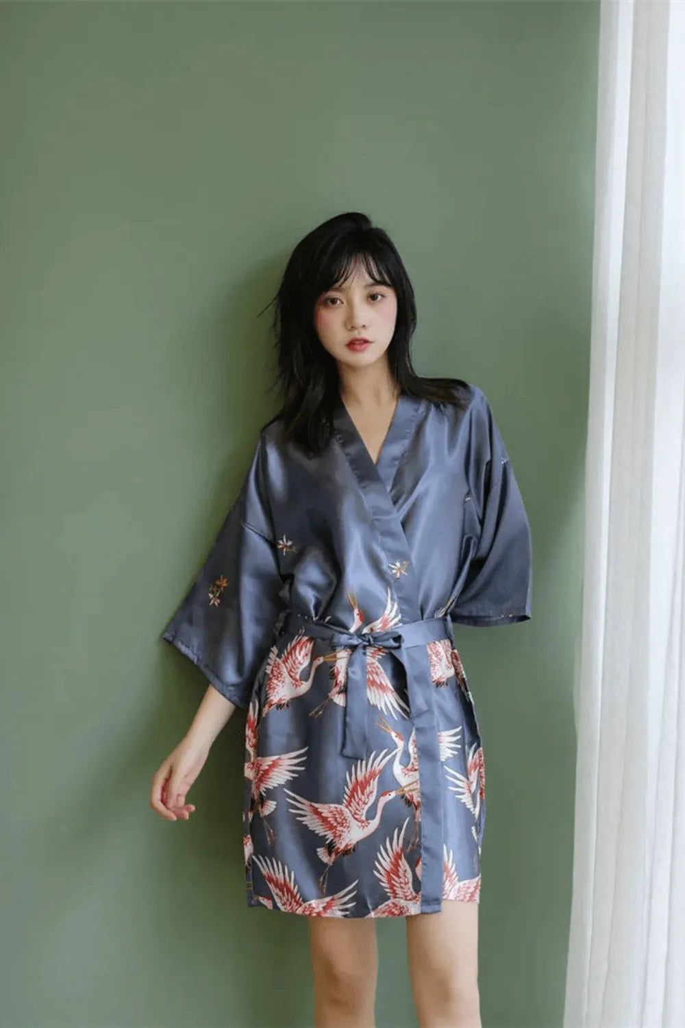 Peignoir élégant kimono pour femme style japonais