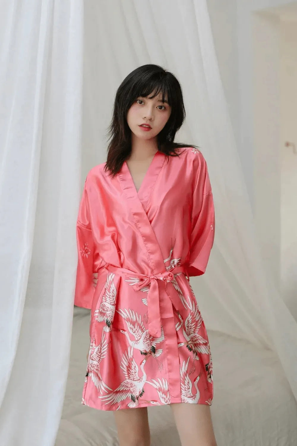 Peignoir élégant kimono pour femme style japonais