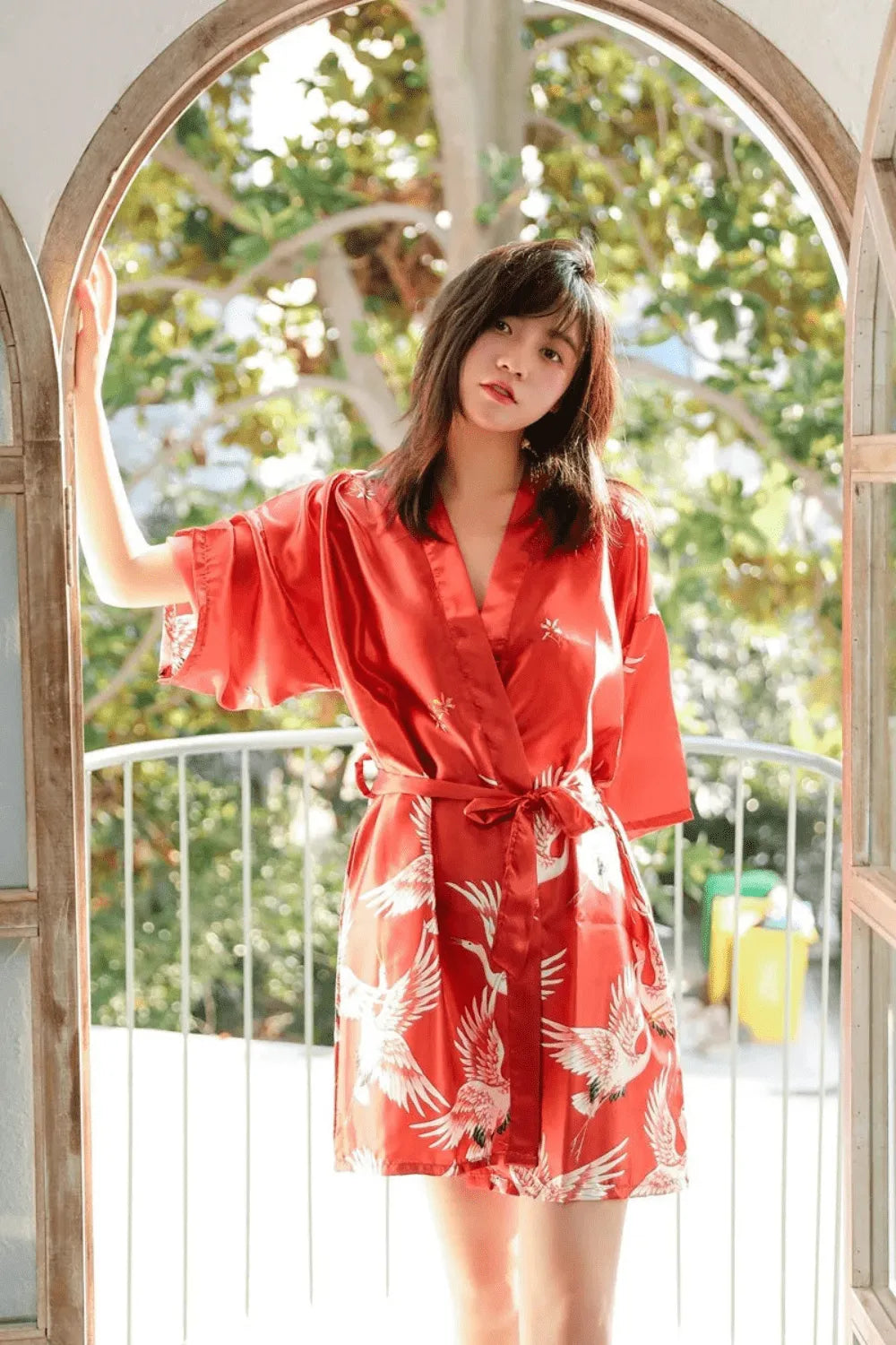 Peignoir élégant kimono pour femme style japonais