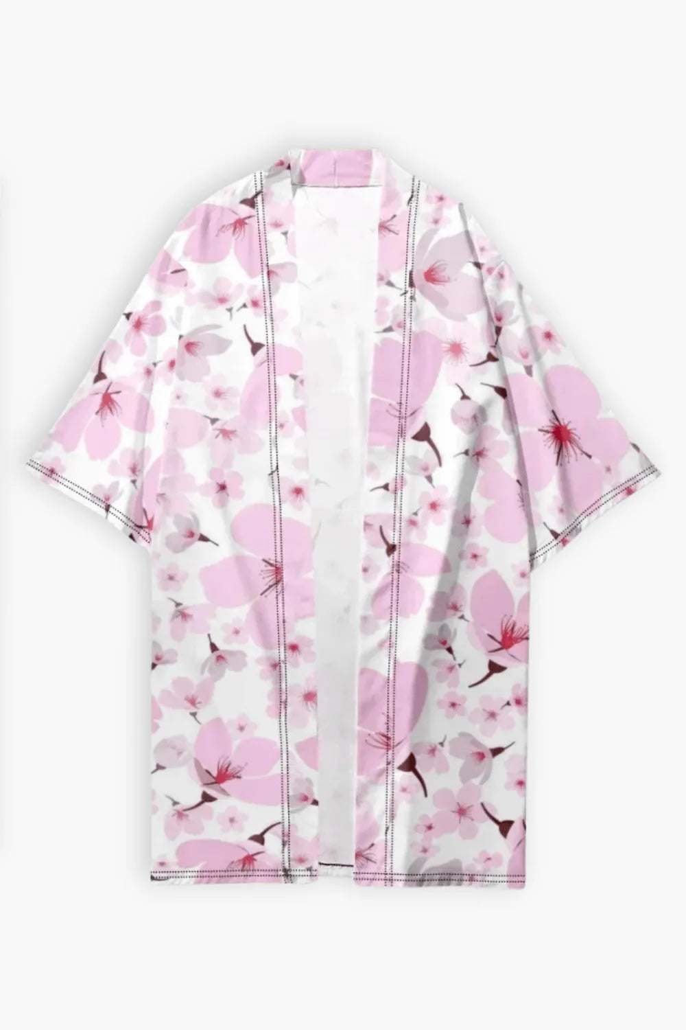 Kimono fleuri élégant pour jardin romantique Rose / 1m60 à 1m90 ≃ 120kg Peignoir et bain
