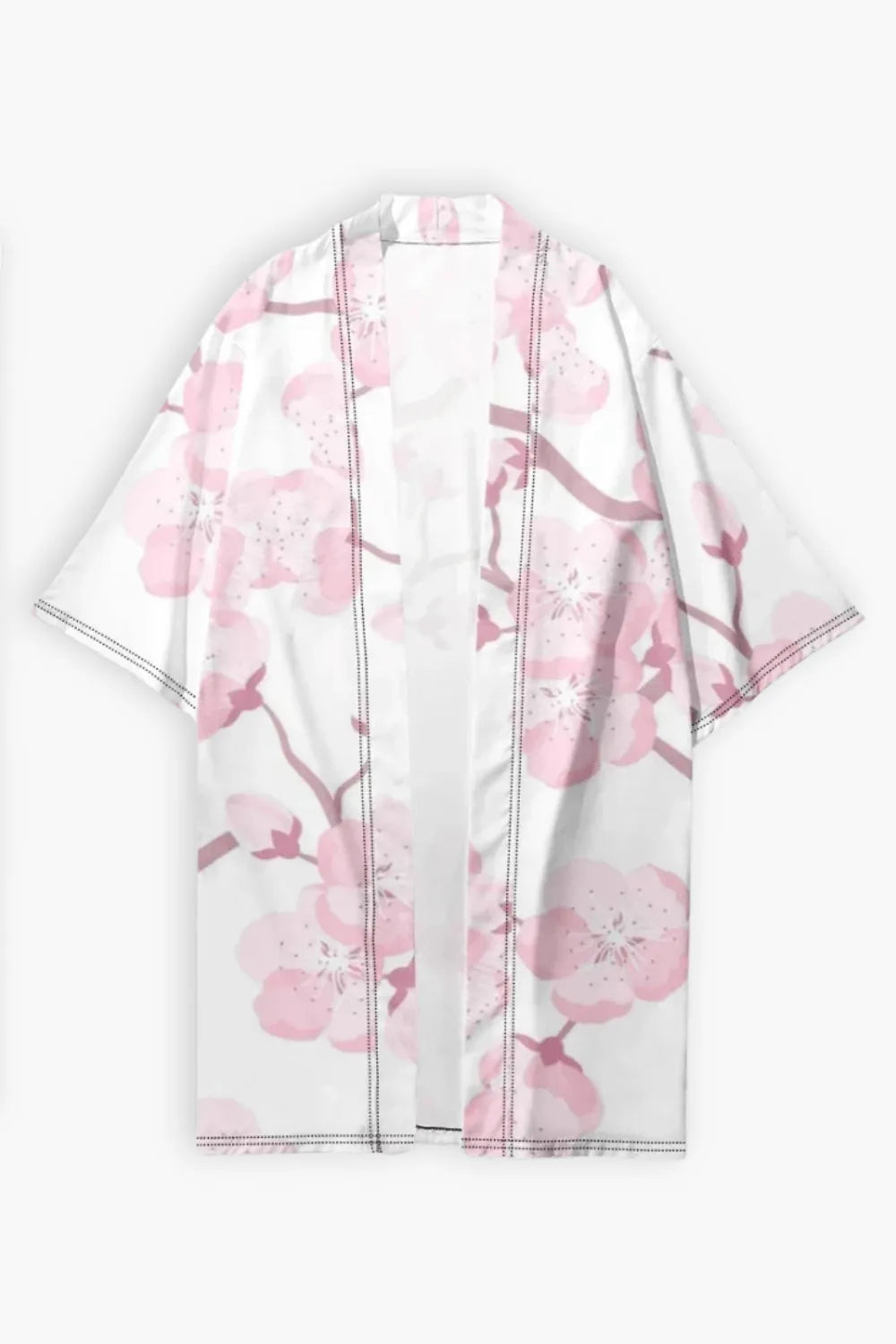 Kimono floral élégant inspiré du Japon pour femme Rose / 1m60 à 1m90 ≃ 120kg Peignoir et bain
