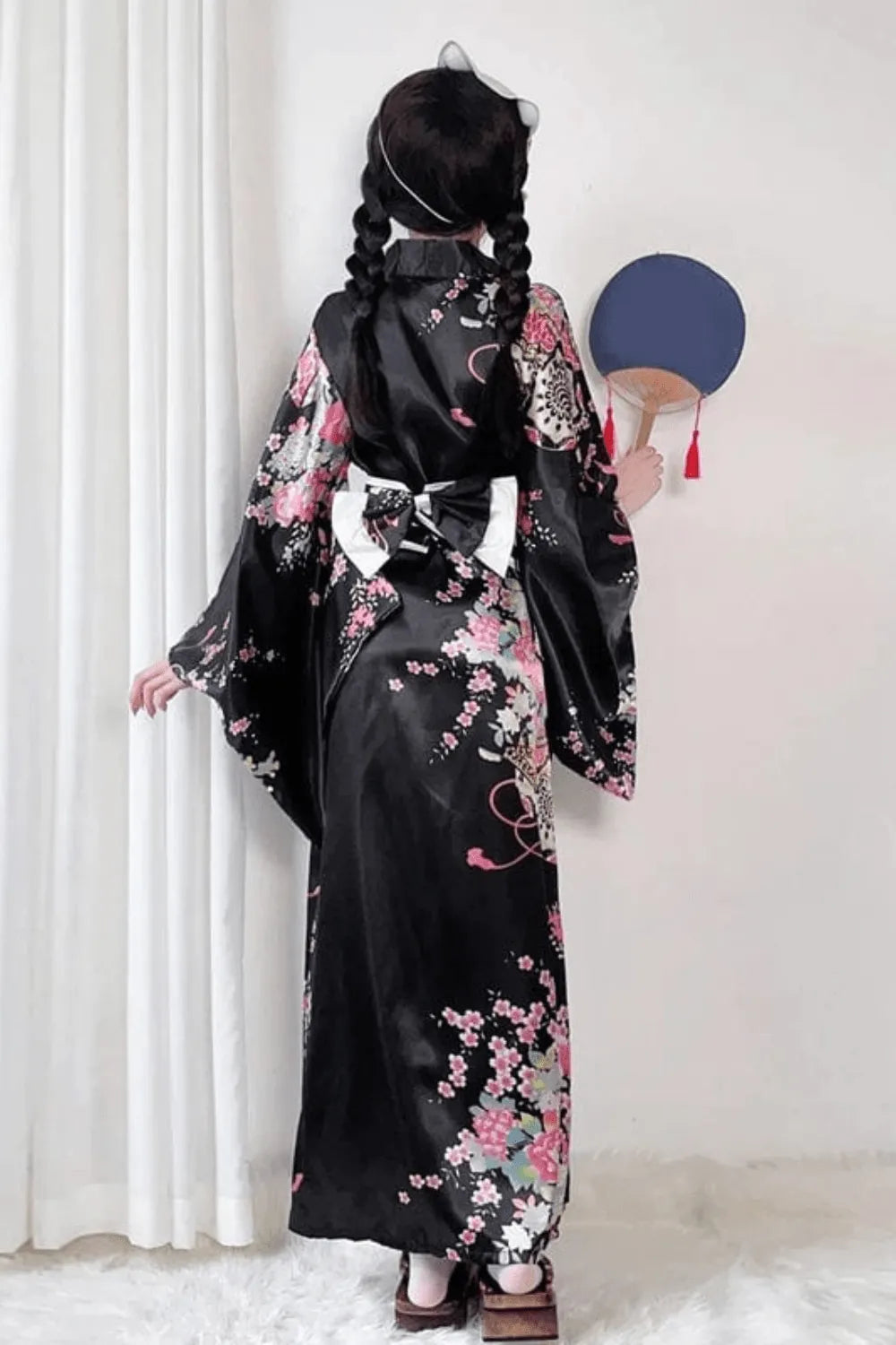 Kimono japonais élégant pour femme Taille unique Peignoir et bain