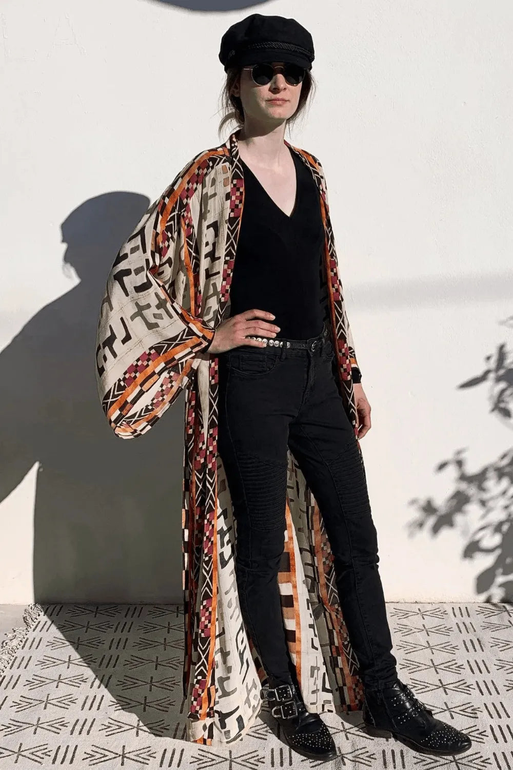 Kimono léger d'été pour femme élégant et coloré Taille unique Peignoir et bain