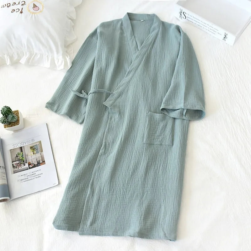 Kimono léger en coton détente estivale Peignoir et bain