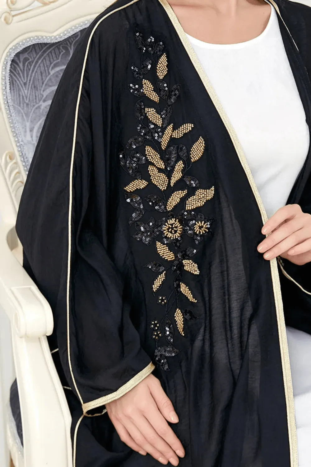 Kimono élégant aux motifs marocains pour femme