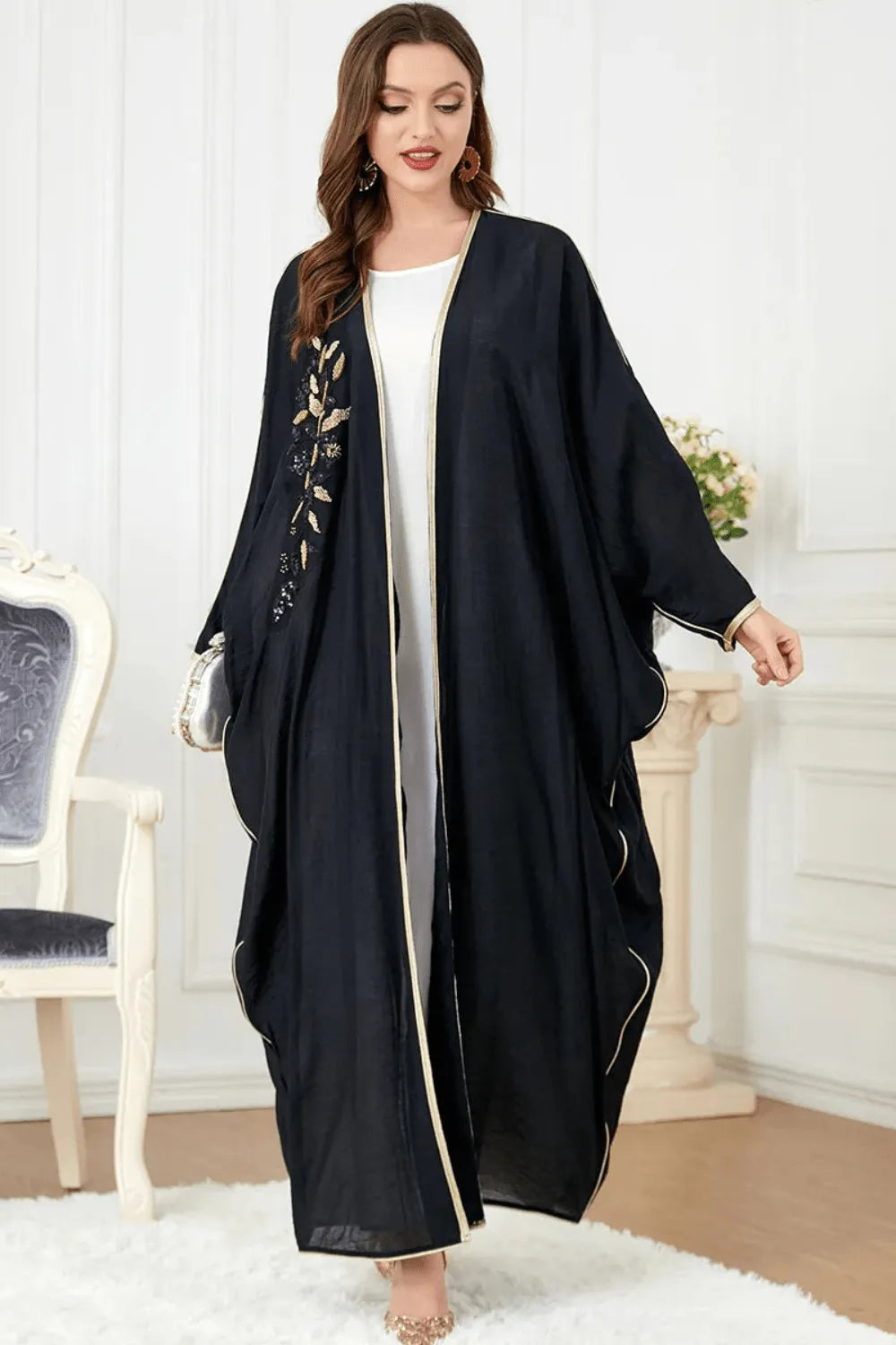 Kimono élégant aux motifs marocains pour femme