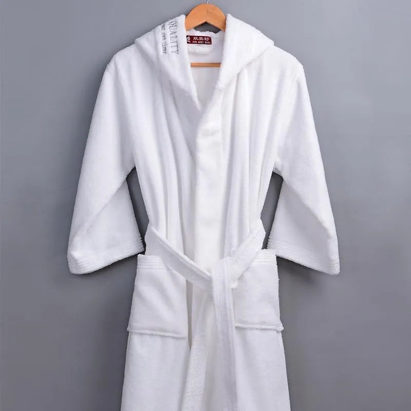Peignoir à capuche confort hôtel pour femme blanc / M Peignoir et bain