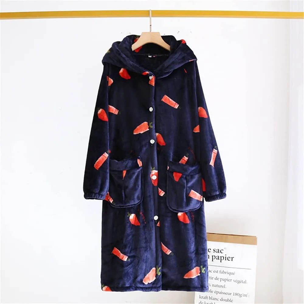 Peignoir à capuche oreilles motif enfant cozy bleu / m Peignoir et bain