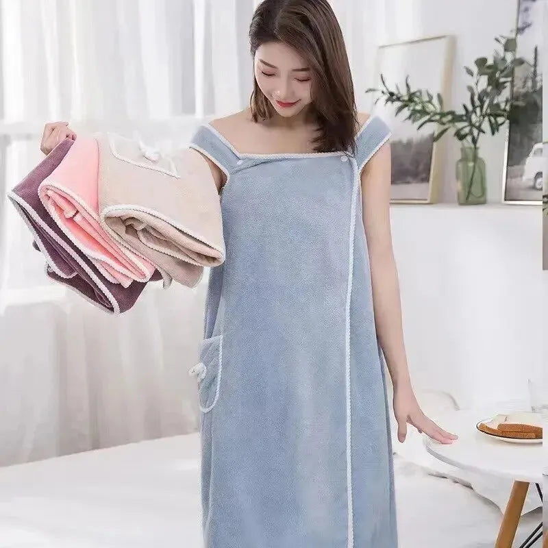 Peignoir absorbant de bain femme couleur élégante Peignoir et bain