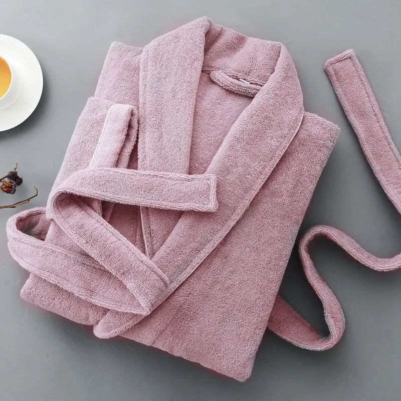 Peignoir absorbant en coton doux pour salle de bain rose / m Peignoir et bain