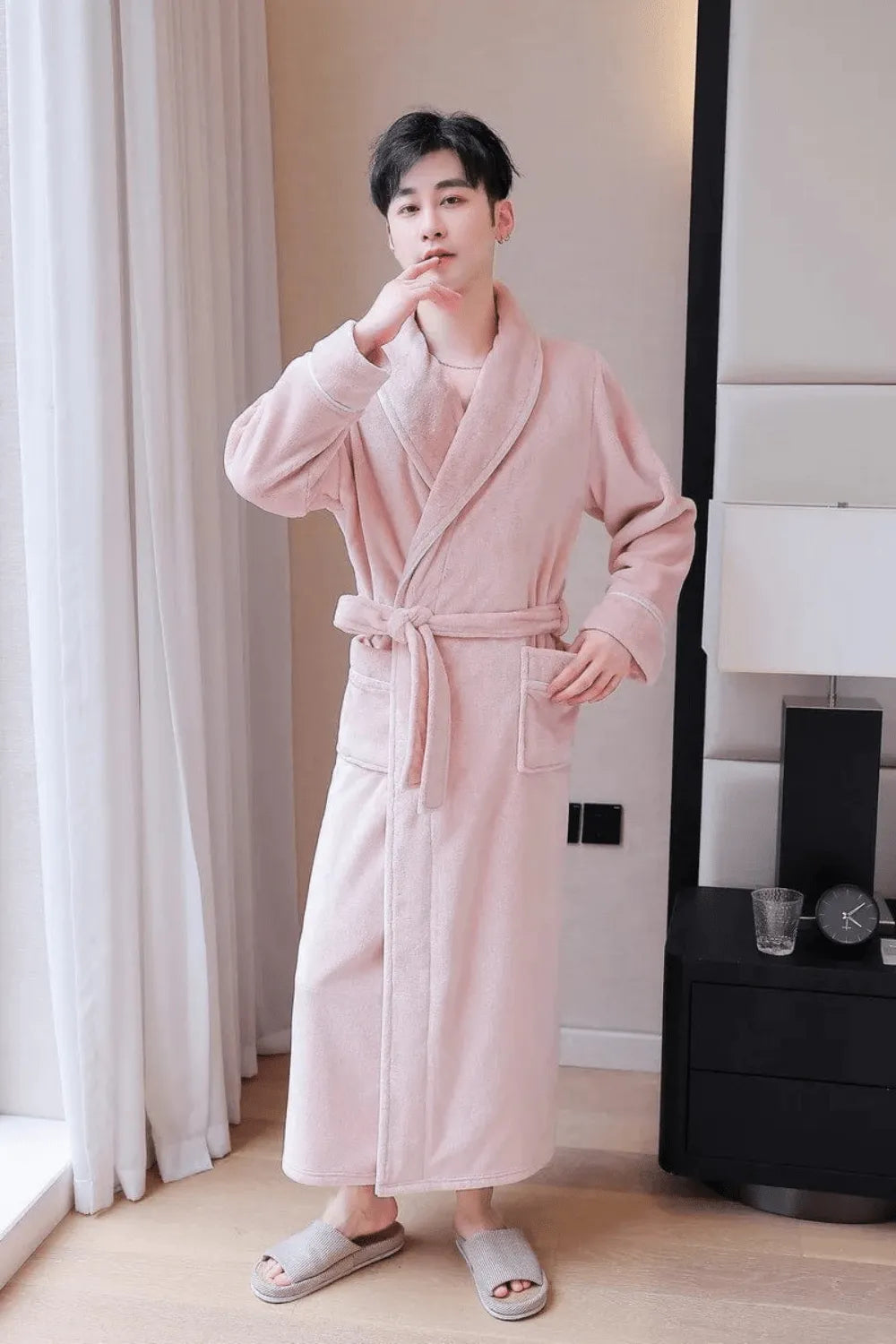 Peignoir élégant pour homme après bain