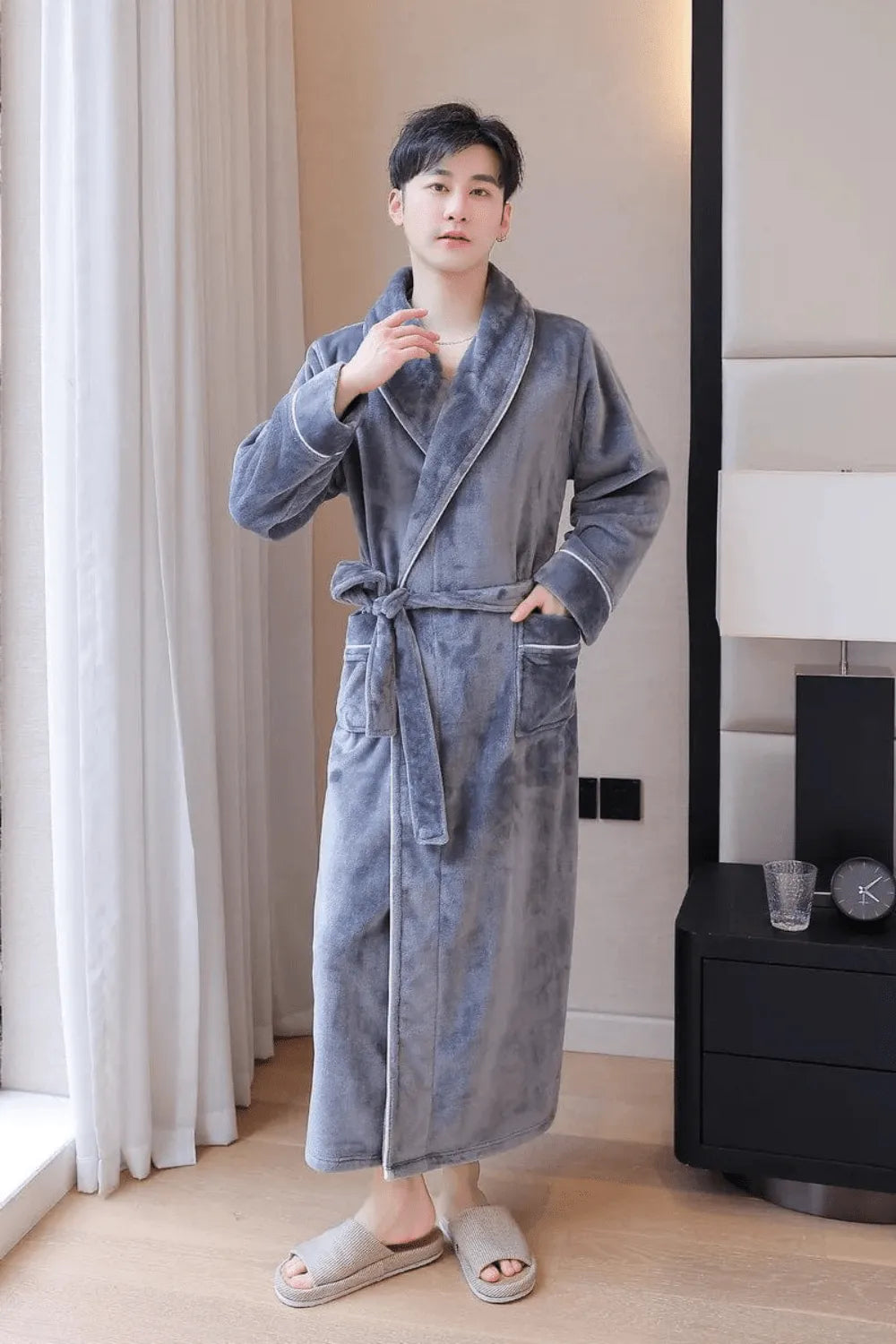 Peignoir élégant pour homme après bain