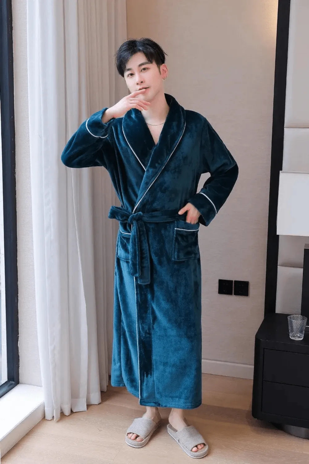 Peignoir élégant pour homme après bain