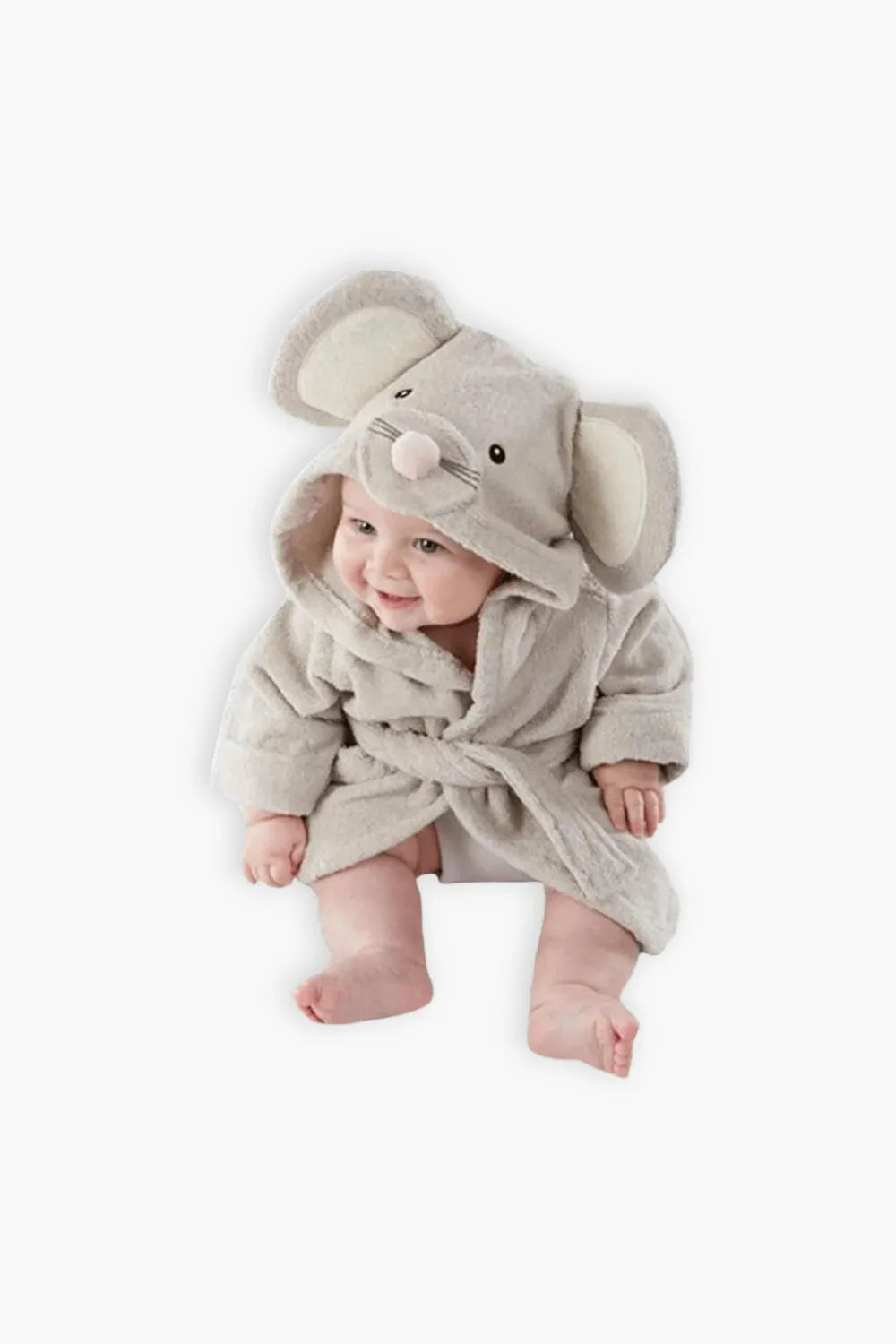 Peignoir bébé doux motif souris adorable et chaleureux