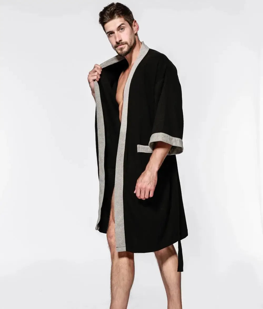 Peignoir bicolore unisexe élégant et confortable Peignoir et bain