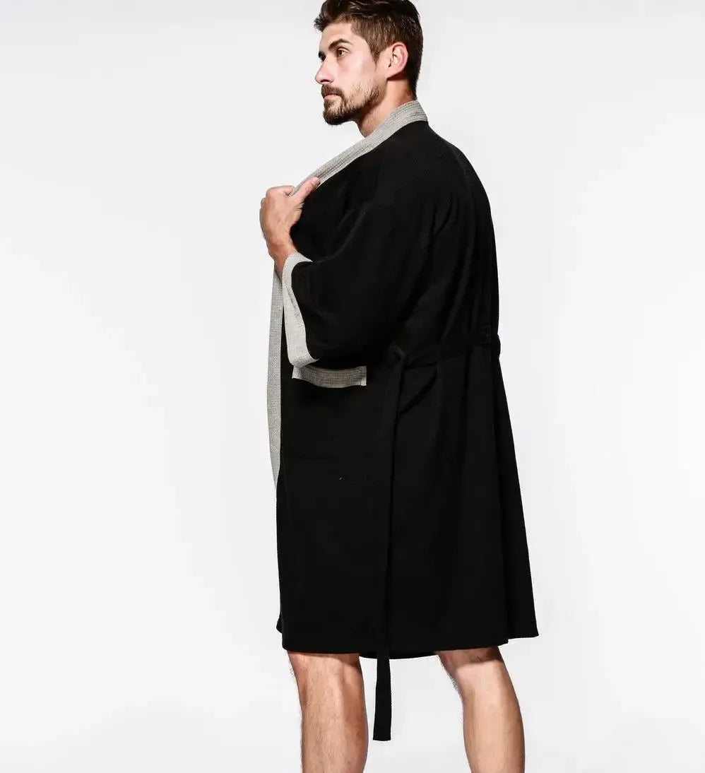 Peignoir bicolore unisexe élégant et confortable Peignoir et bain