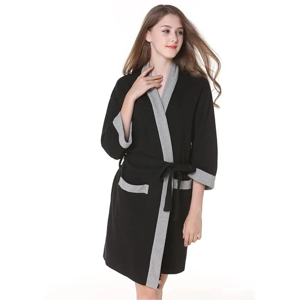 Peignoir bicolore unisexe élégant et confortable Peignoir et bain