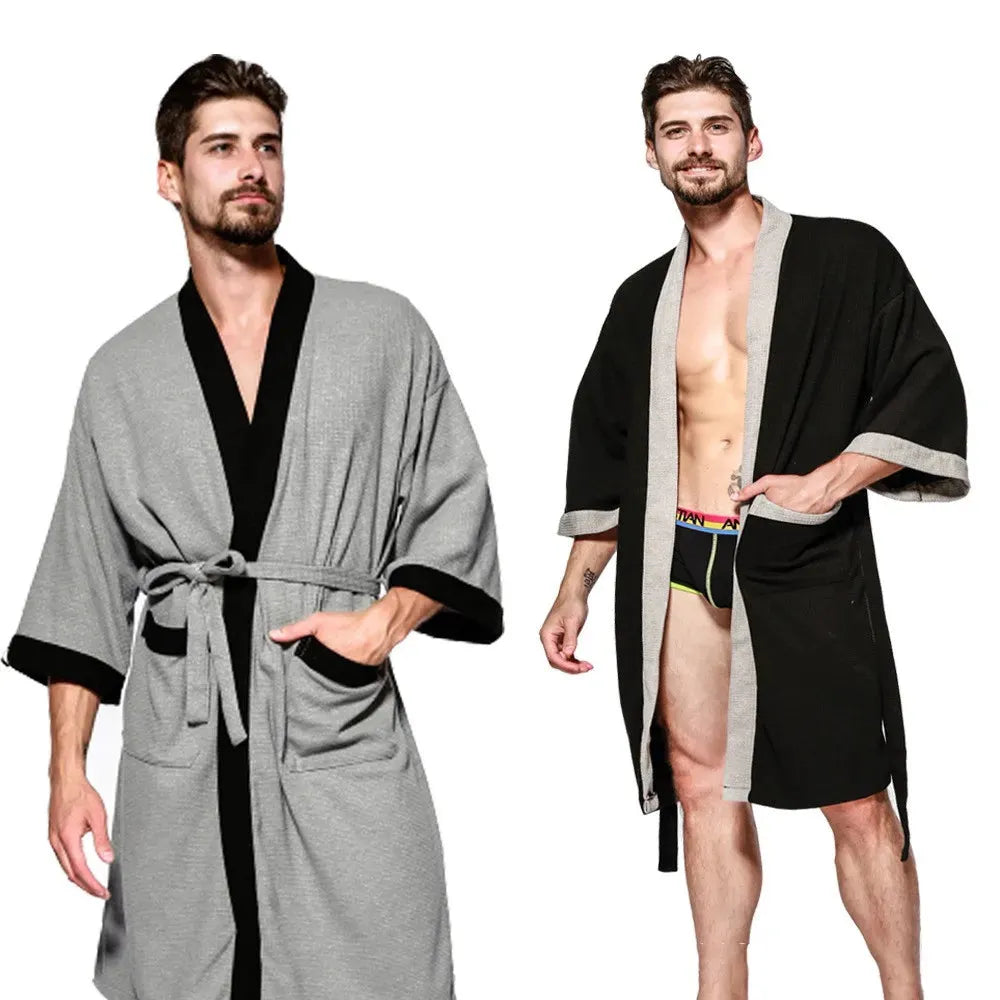 Peignoir bicolore unisexe élégant et confortable Peignoir et bain