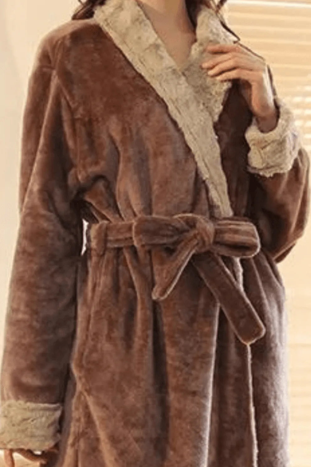 Peignoir chaud cocooning pour soirées d'hiver