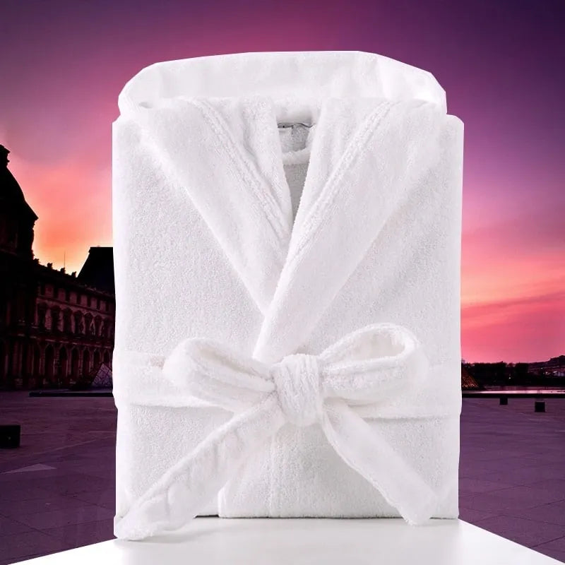 Peignoir chaud à capuche homme pour hiver douillet blanc / m Peignoir et bain