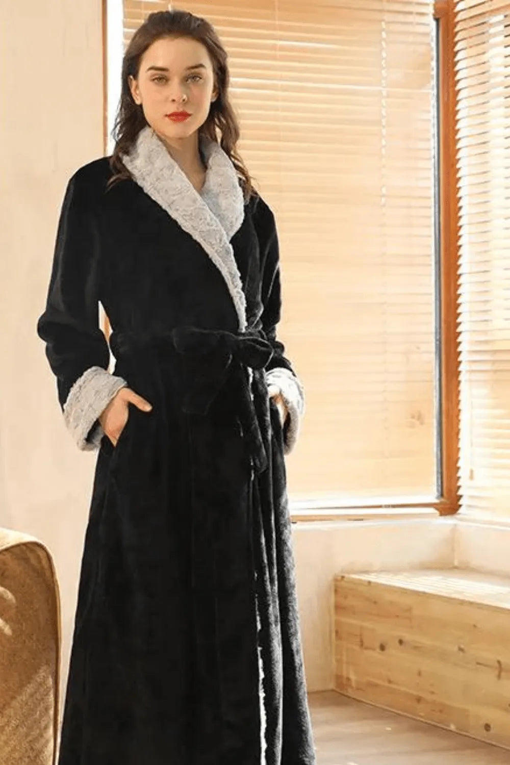 Peignoir élégant pour femme ambiance cocooning