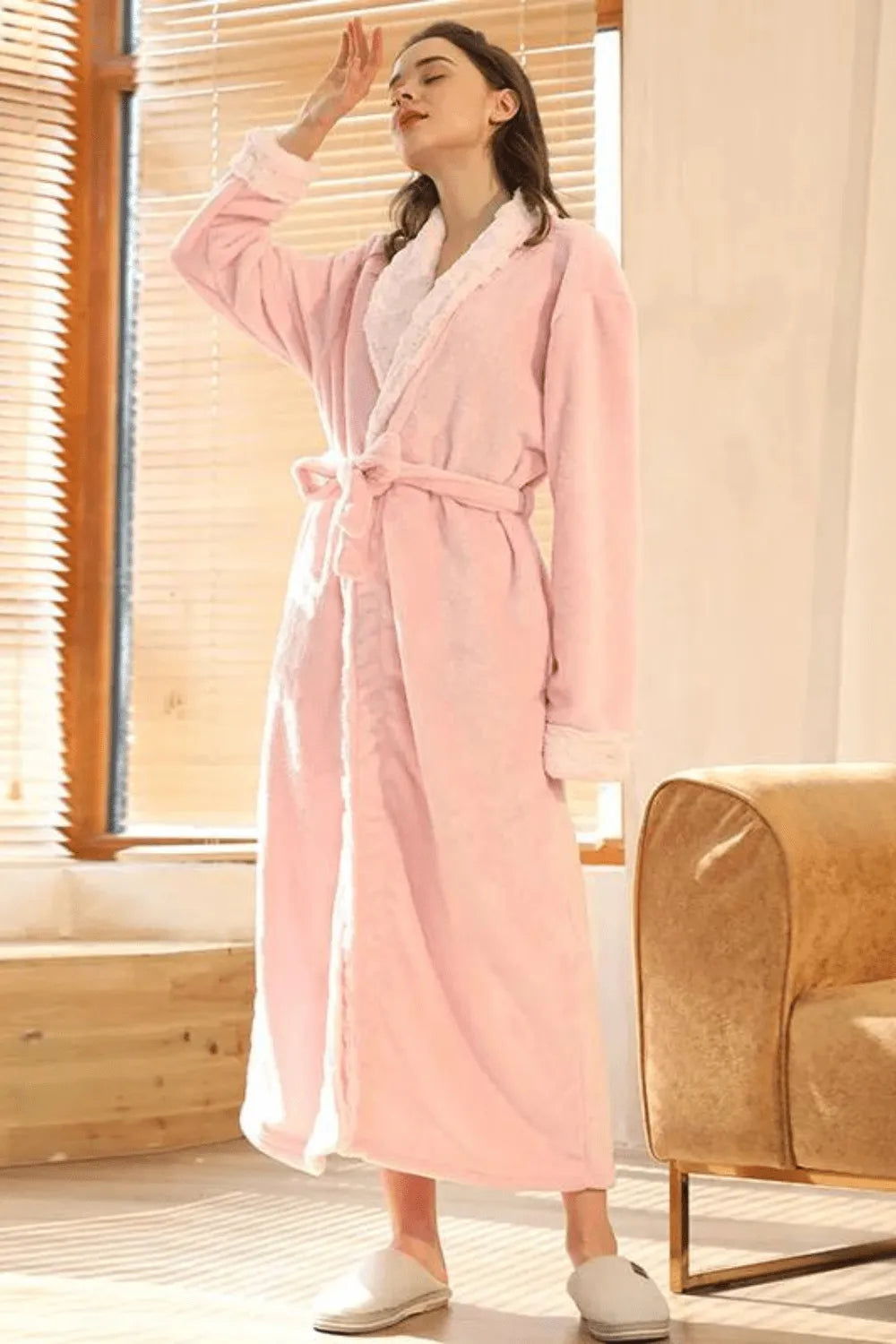 Peignoir élégant pour femme ambiance cocooning