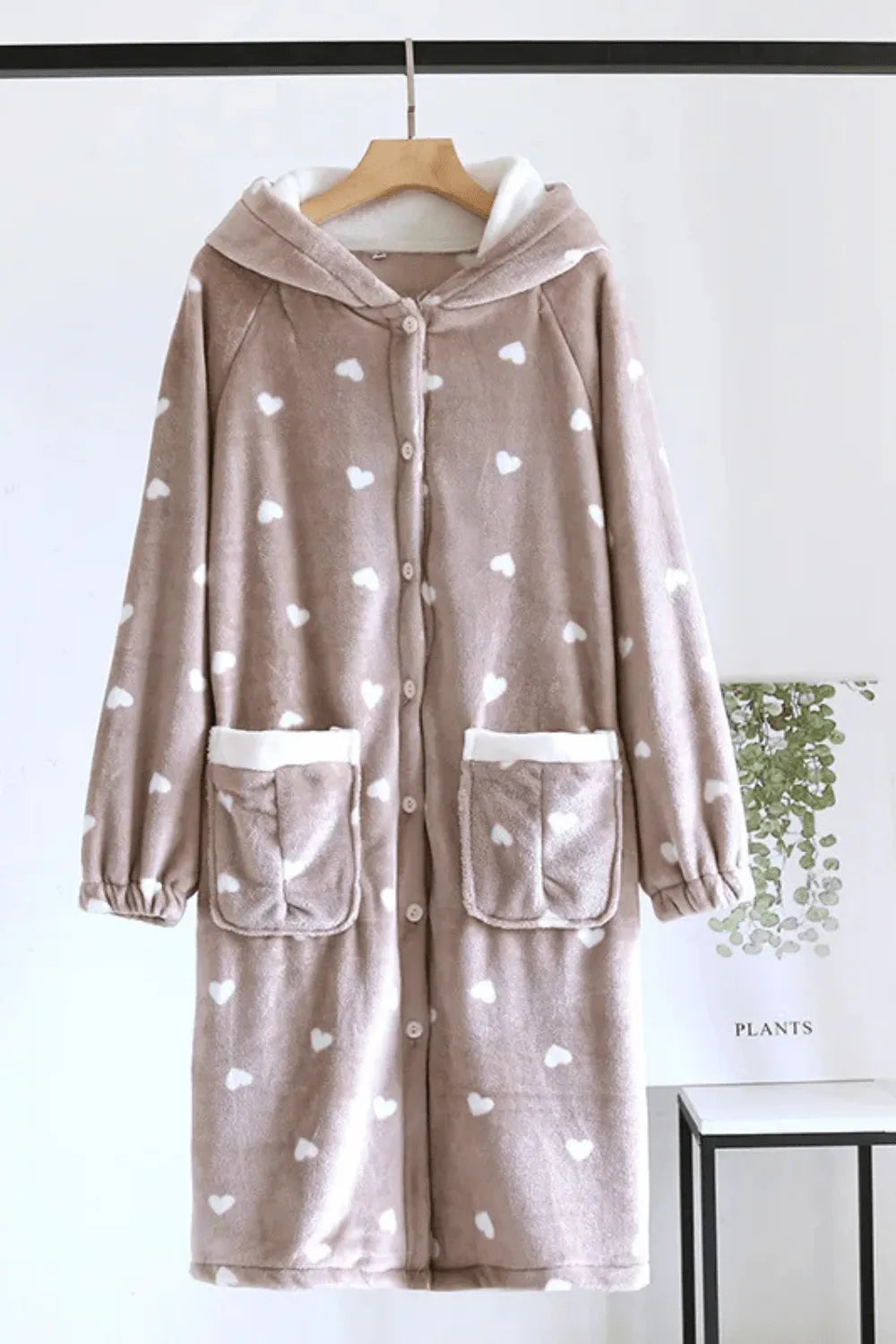 Peignoir à motifs cœur pour femme romantique