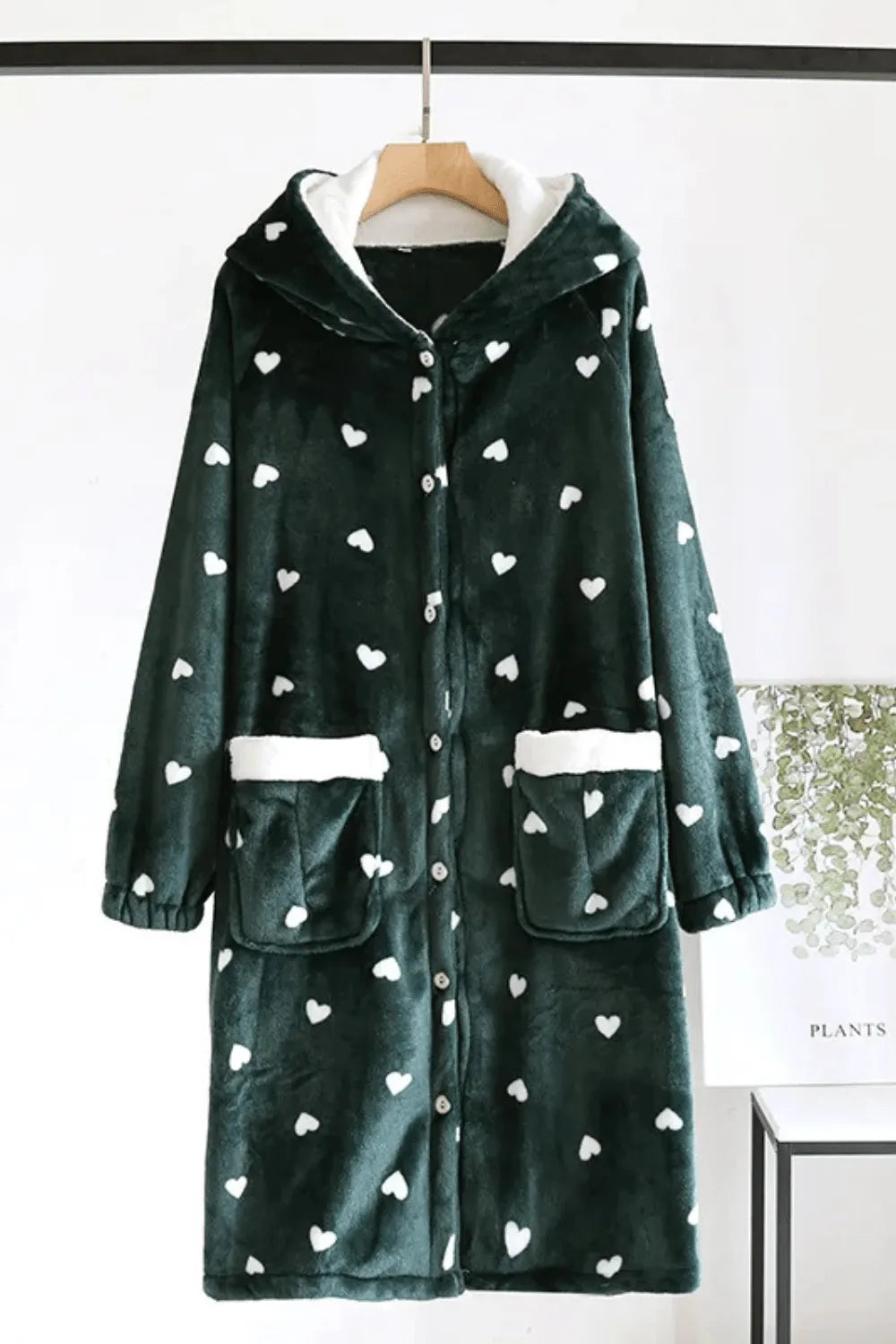 Peignoir à motifs cœur pour femme romantique