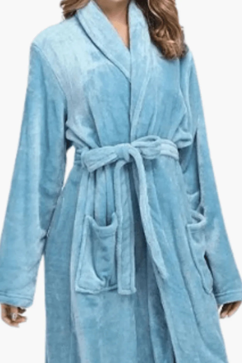 Peignoir élégant uni pour moments de détente