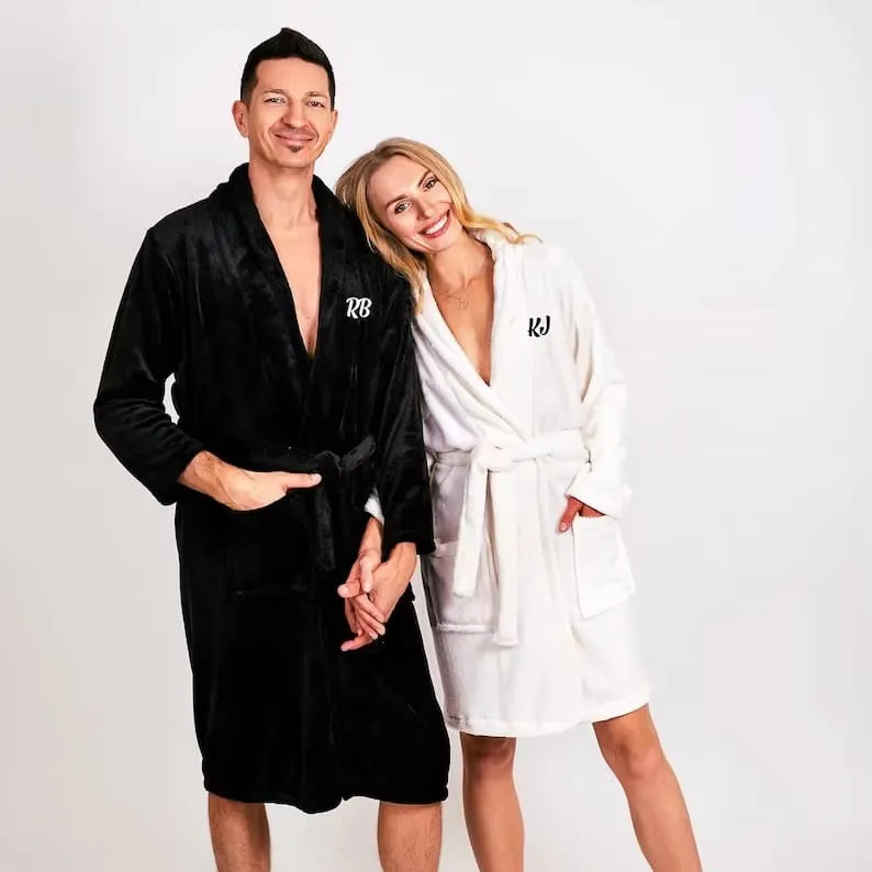 Peignoir couple assorti élégant pour moments complices Peignoir et bain