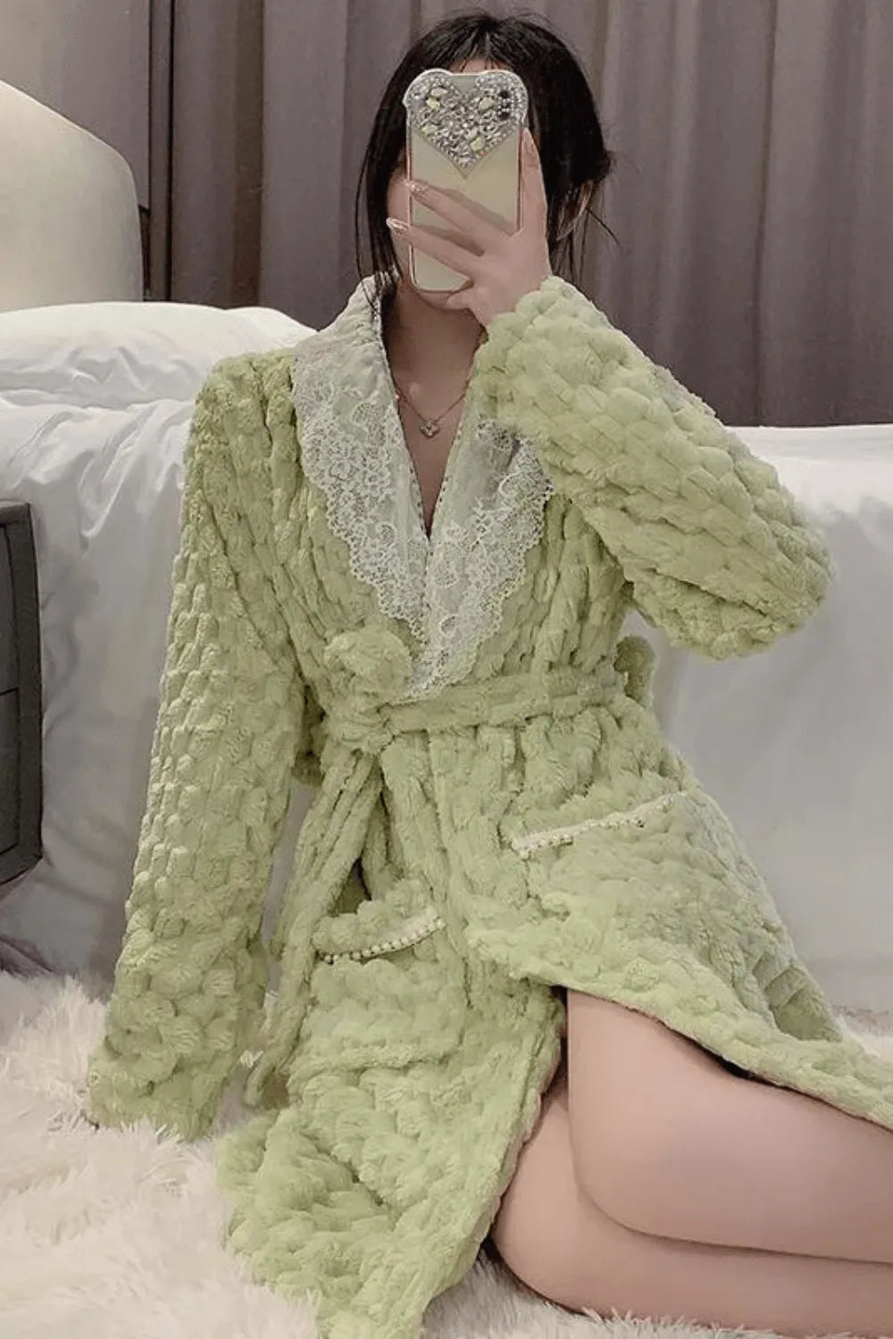 Peignoir douillet pour femme ambiance cocooning