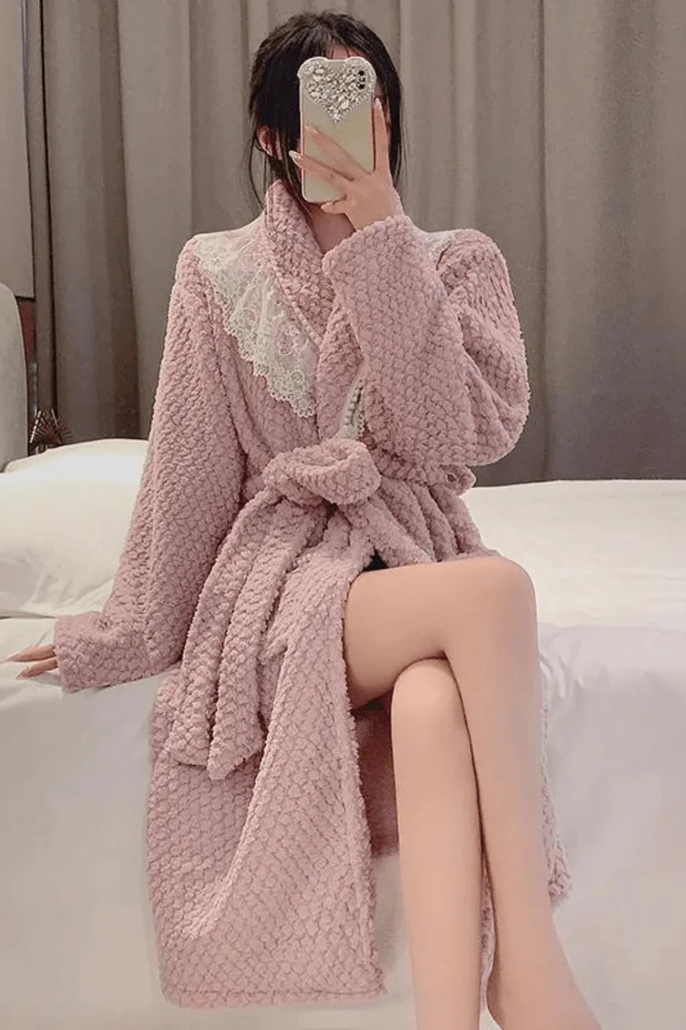 Peignoir douillet pour femme ambiance cocooning