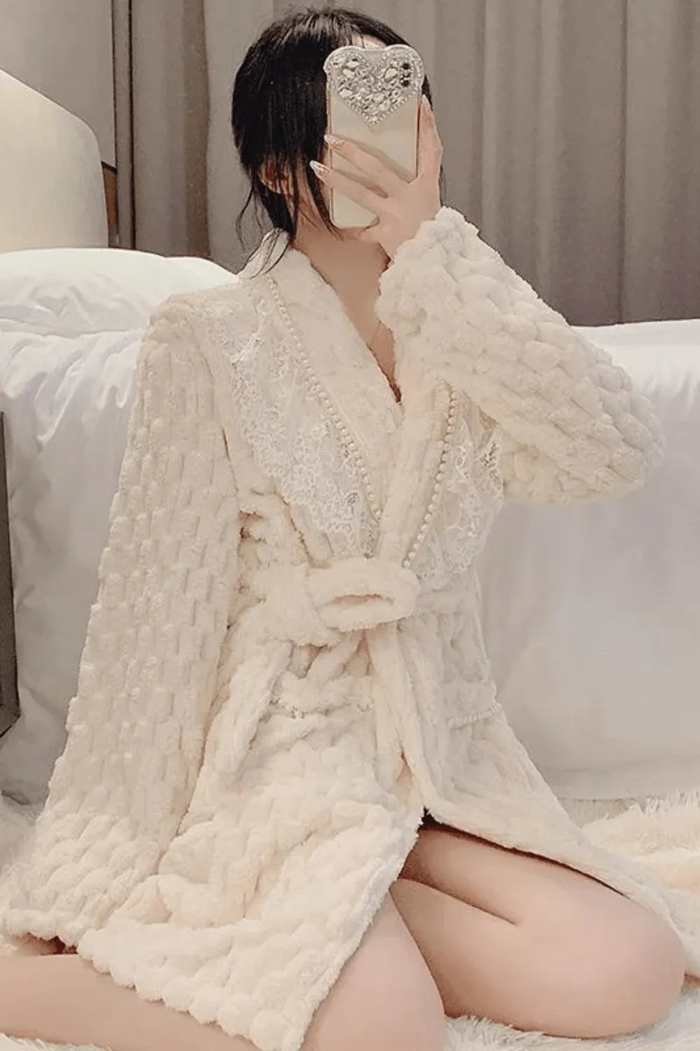 Peignoir douillet pour femme ambiance cocooning