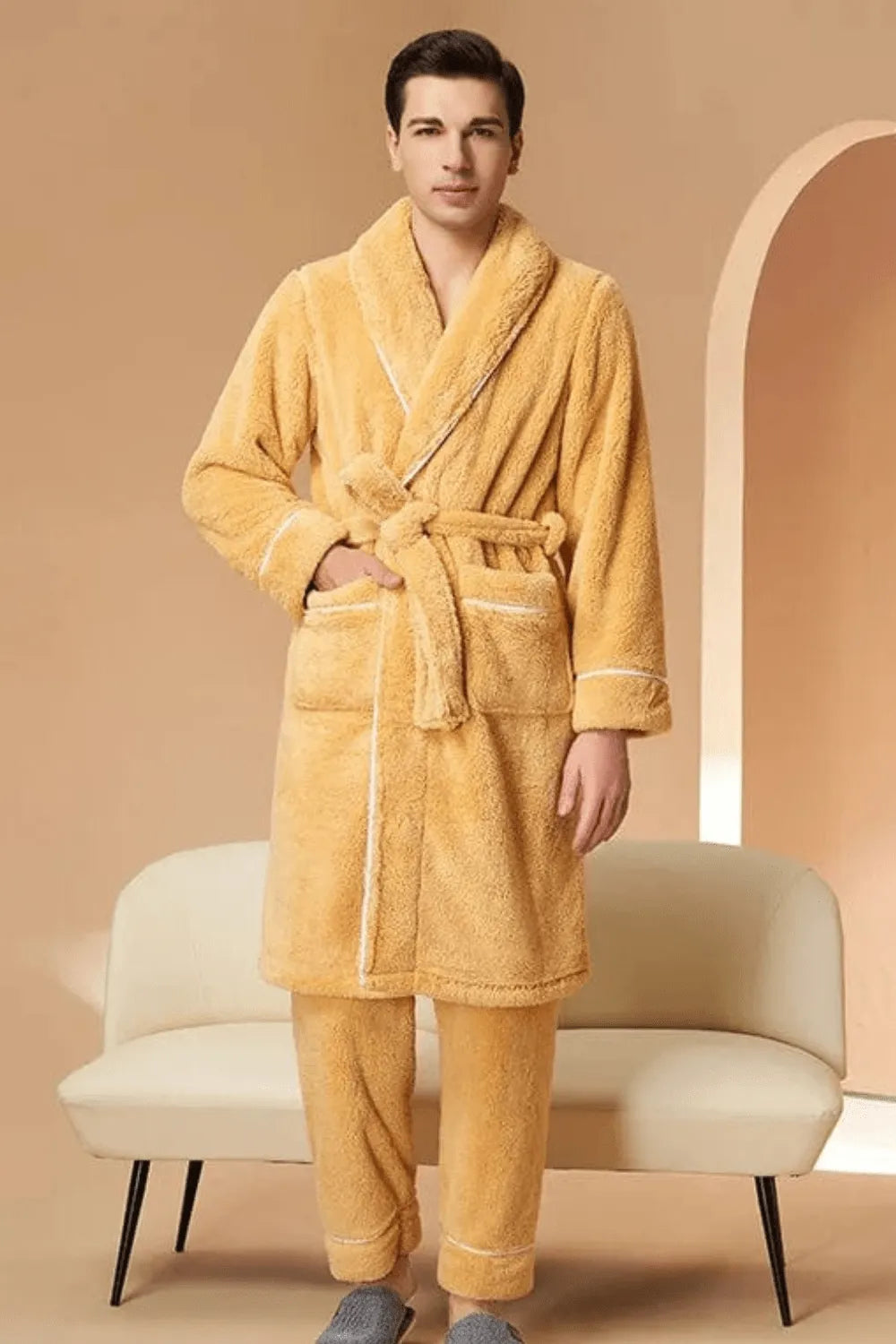Peignoir confortable pour homme intérieur cocooning