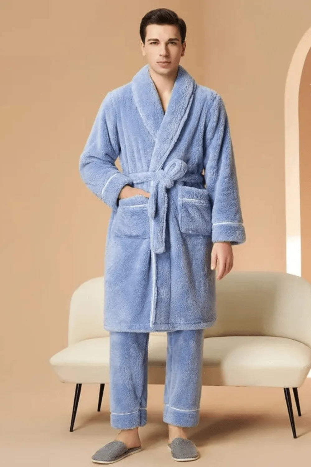 Peignoir confortable pour homme intérieur cocooning