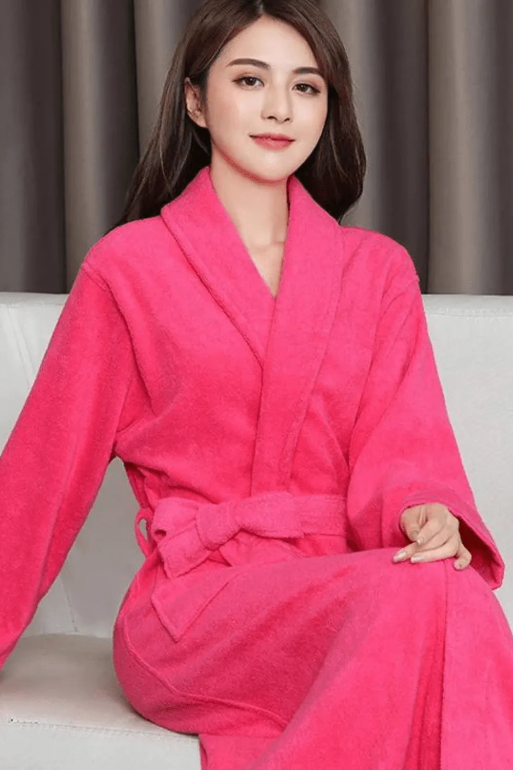 Peignoir élégant à capuche pour unisexe cozy