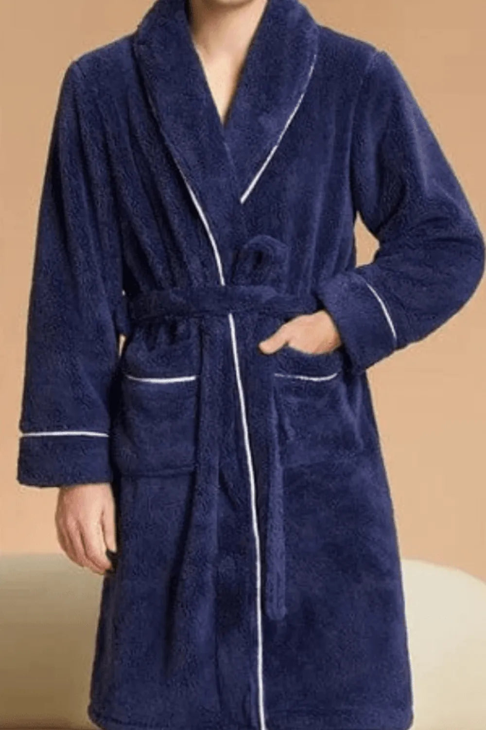 Peignoir élégant à capuche pour détente à la maison
