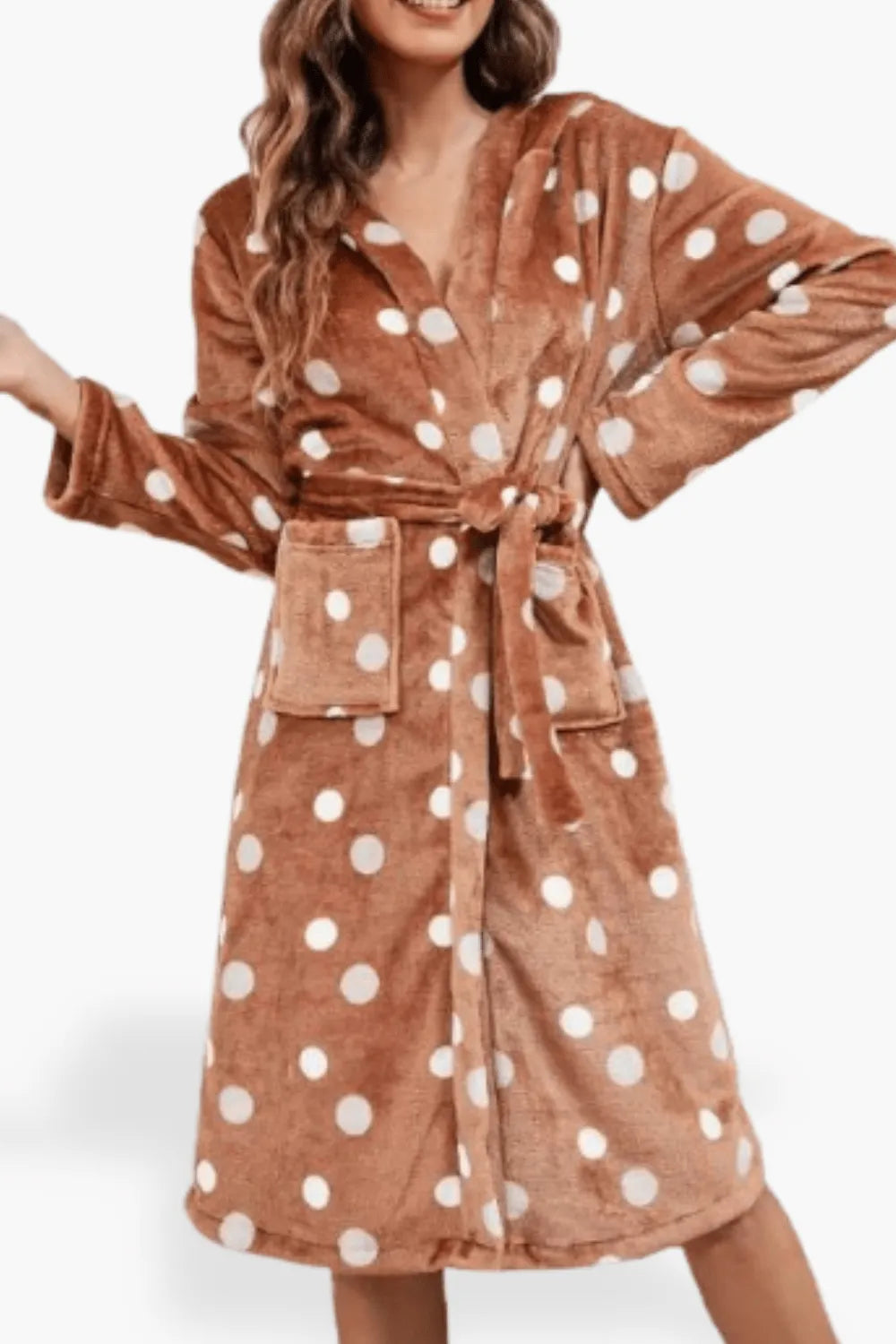 Peignoir à capuche douillet pour femme