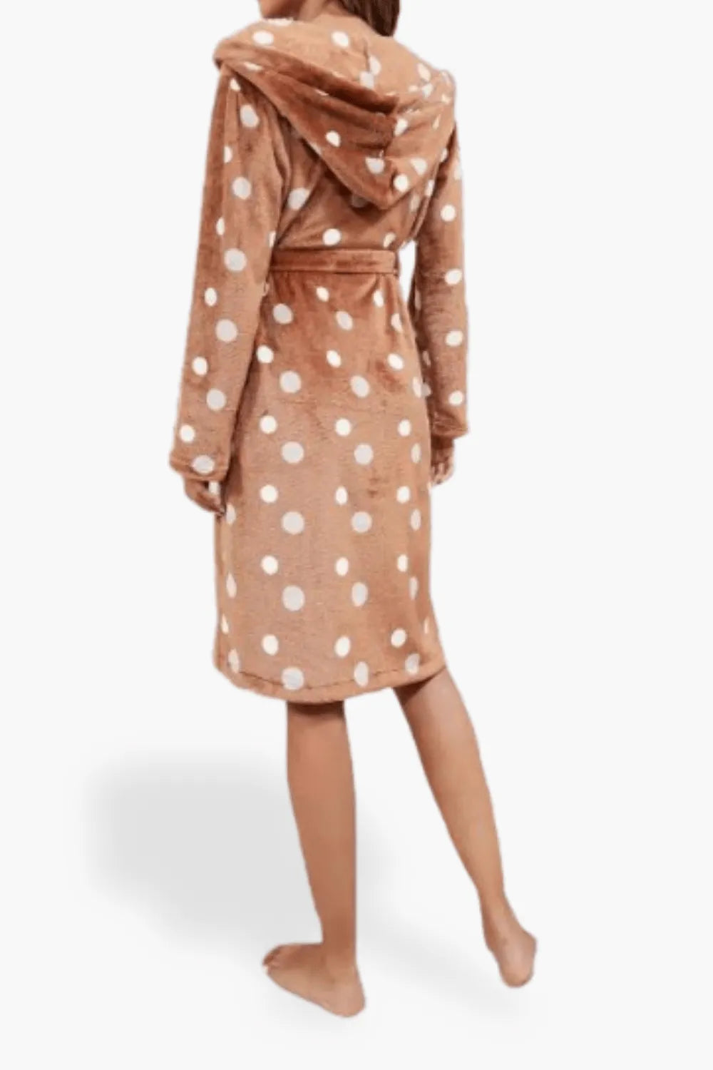 Peignoir à capuche douillet pour femme