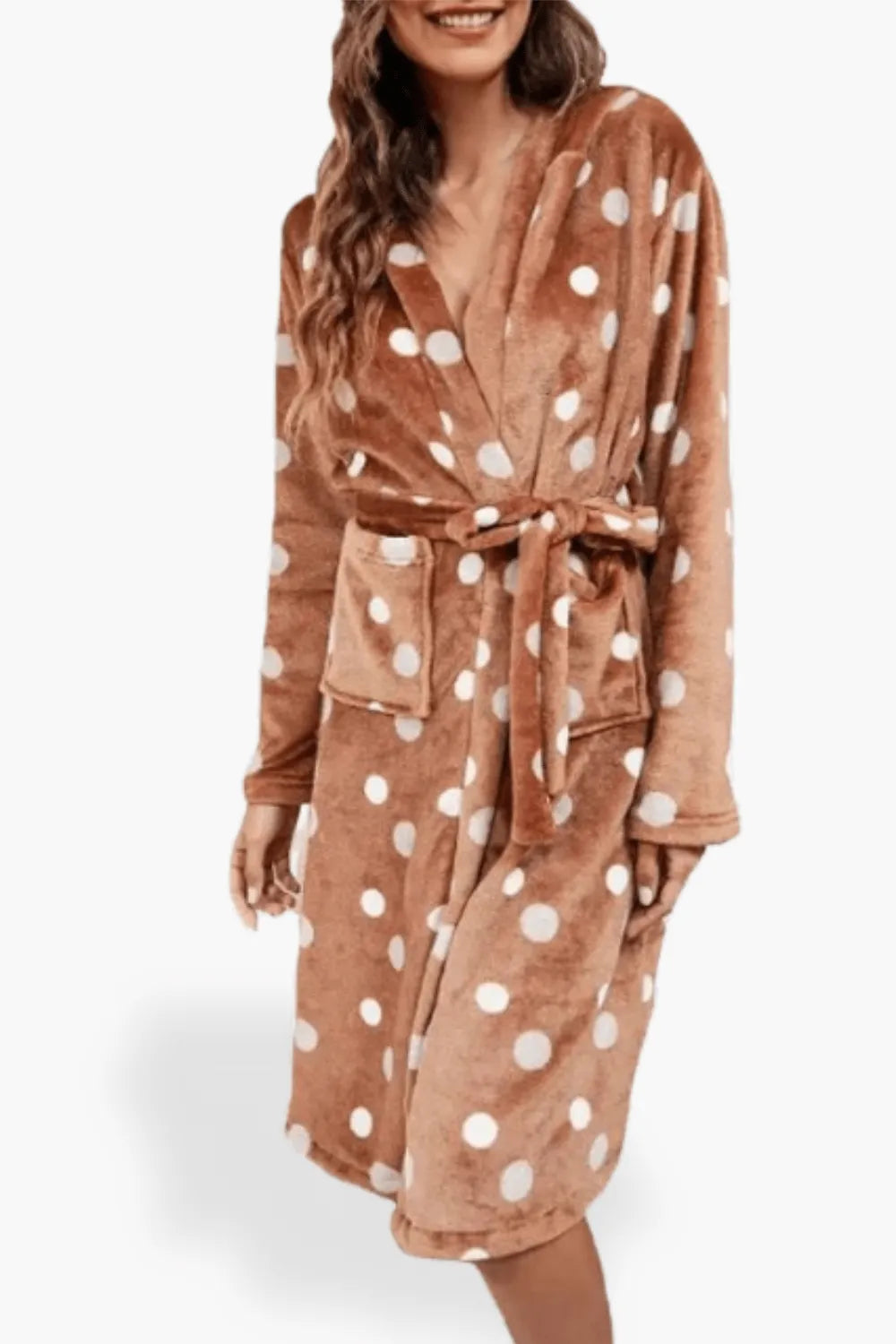 Peignoir à capuche douillet pour femme