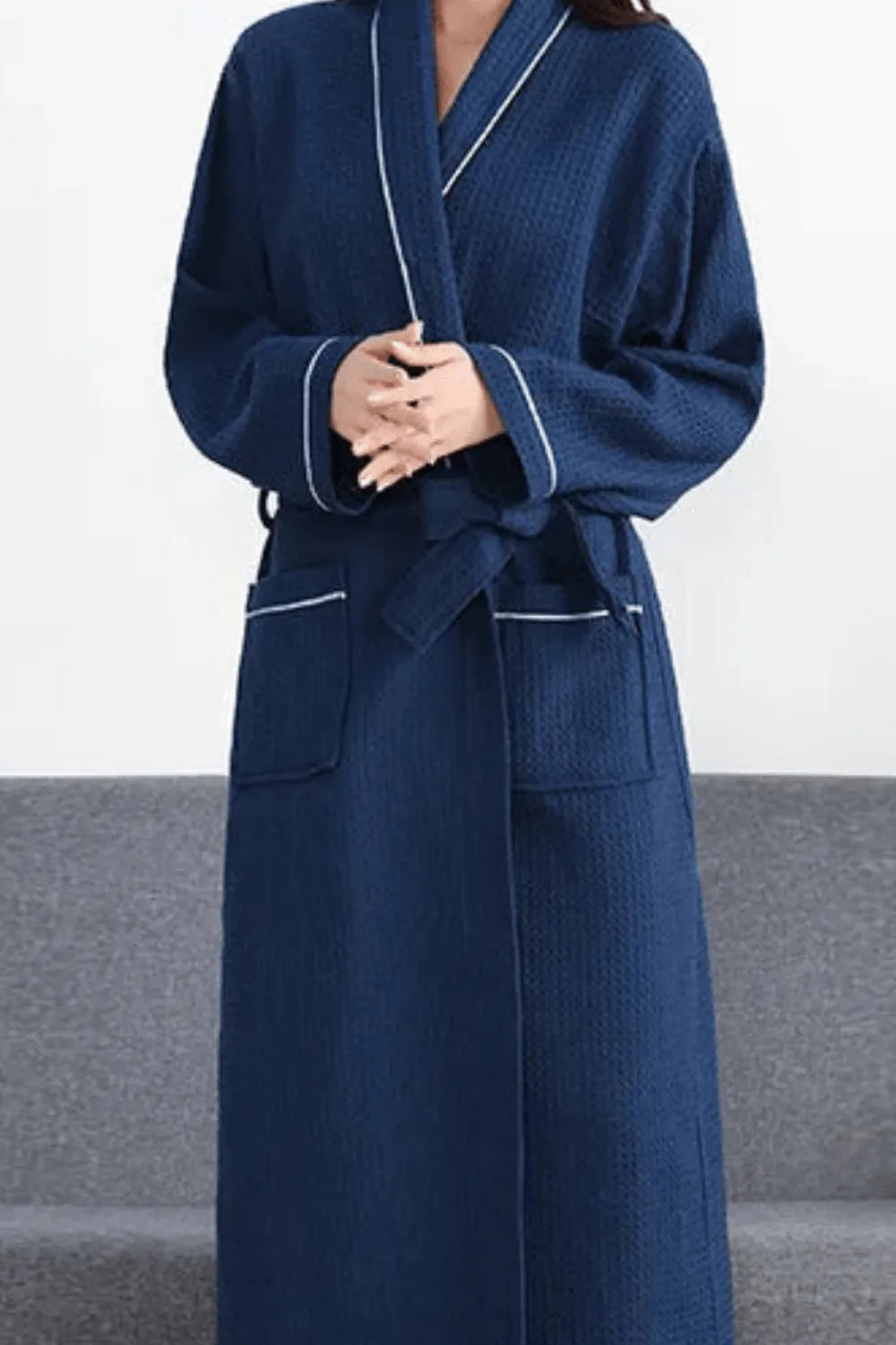 Peignoir doux style spa pour détente à la maison