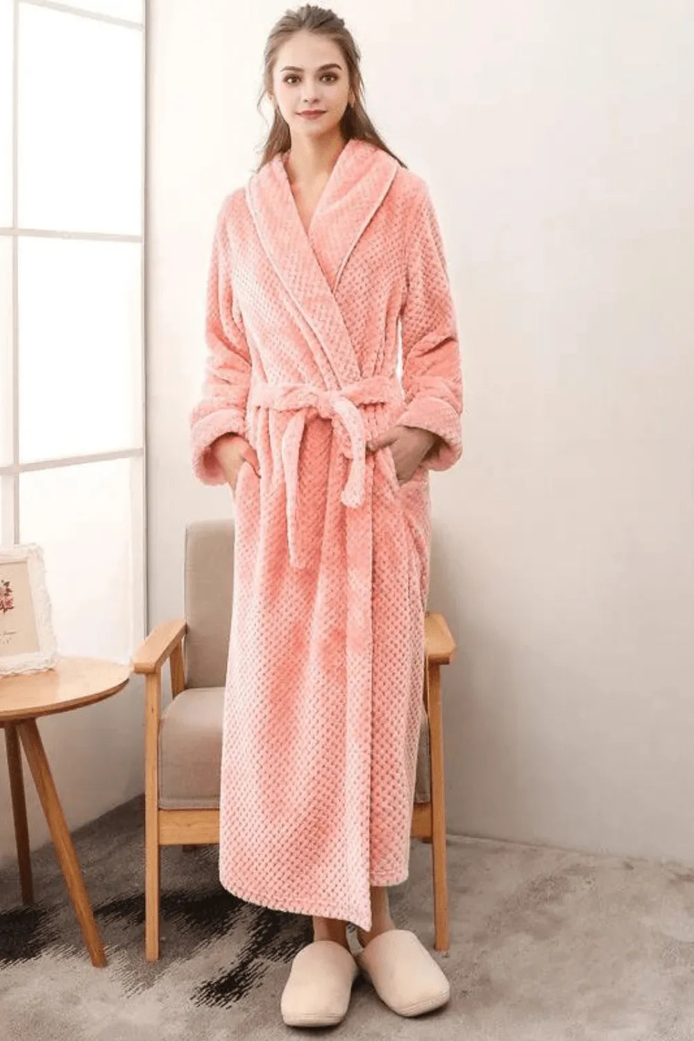 Peignoir doux et confortable style cocooning femme
