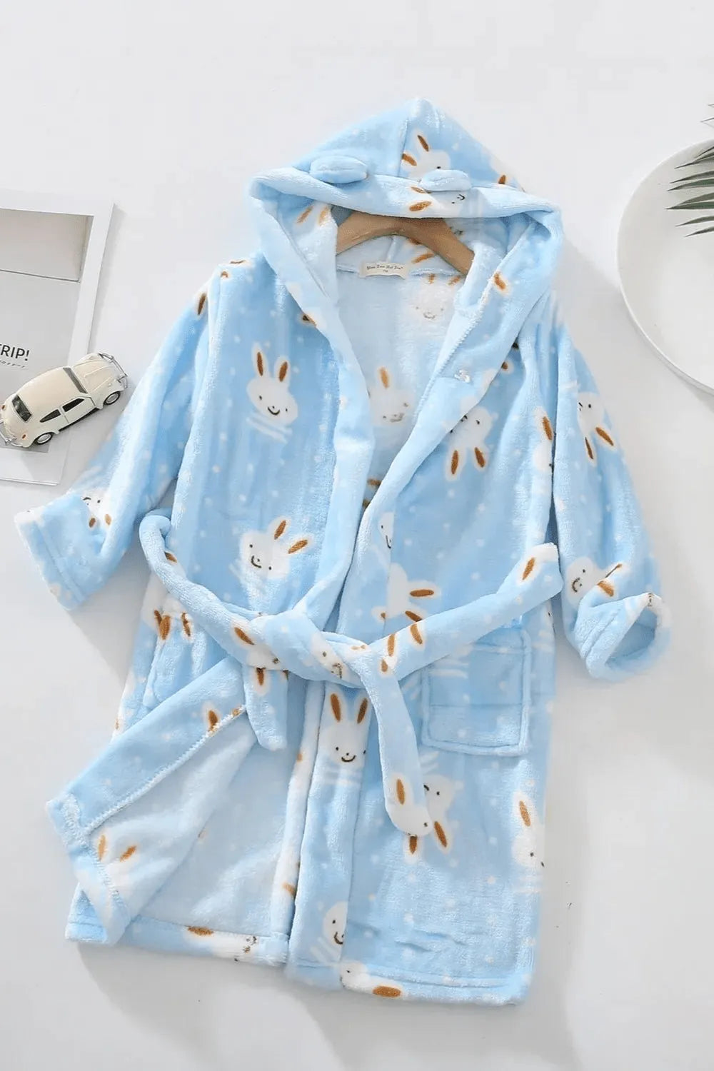 Peignoir enfant à capuche amusant et coloré
