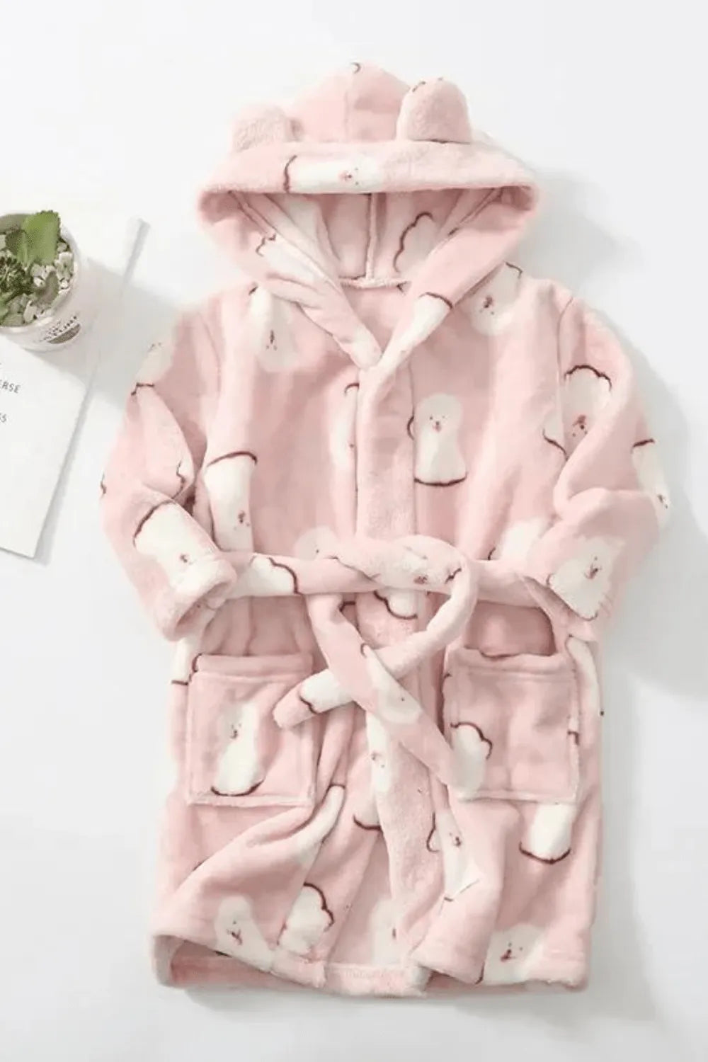 Peignoir doux à capuche licorne enfant fille