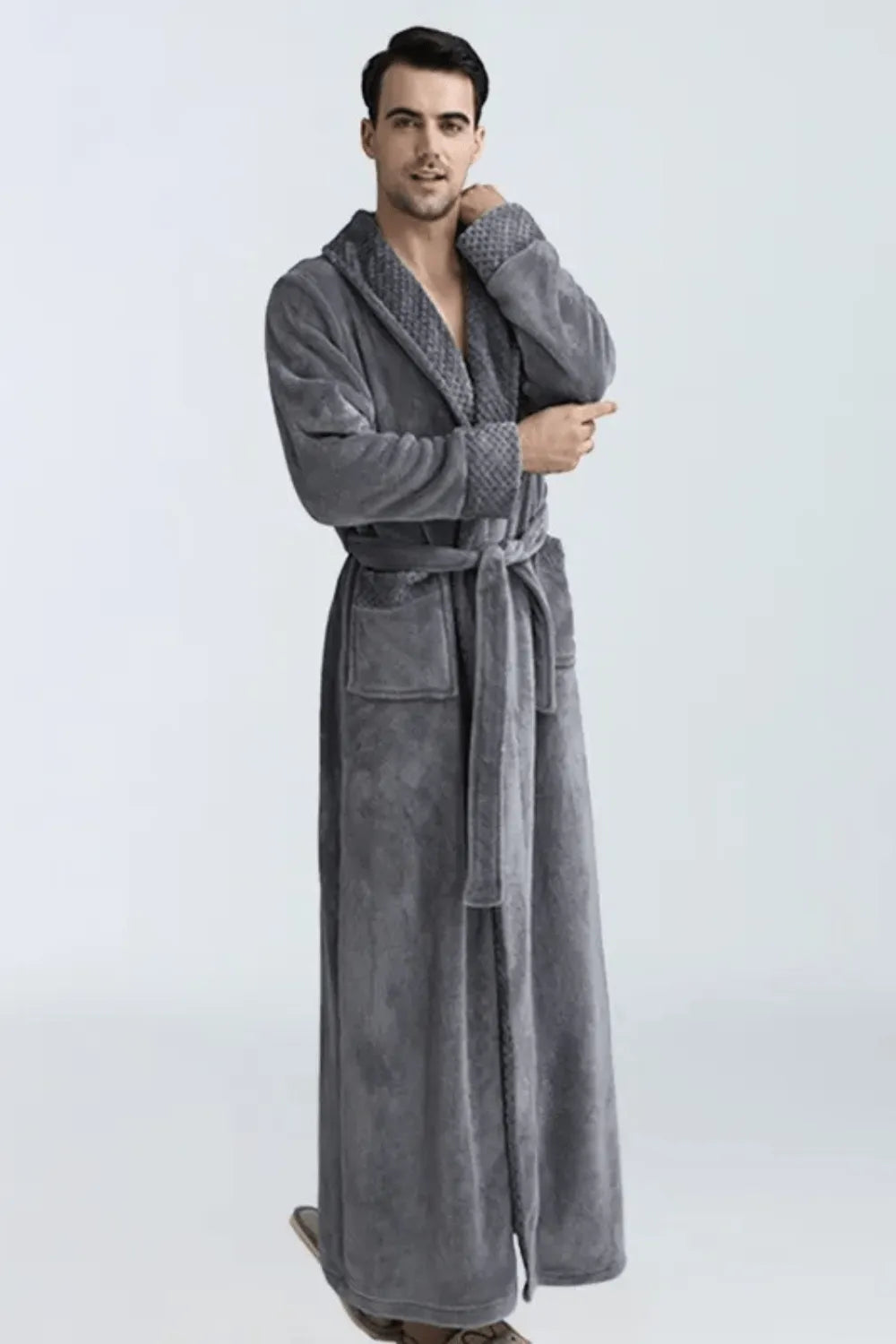 Peignoir élégant pour homme style spa