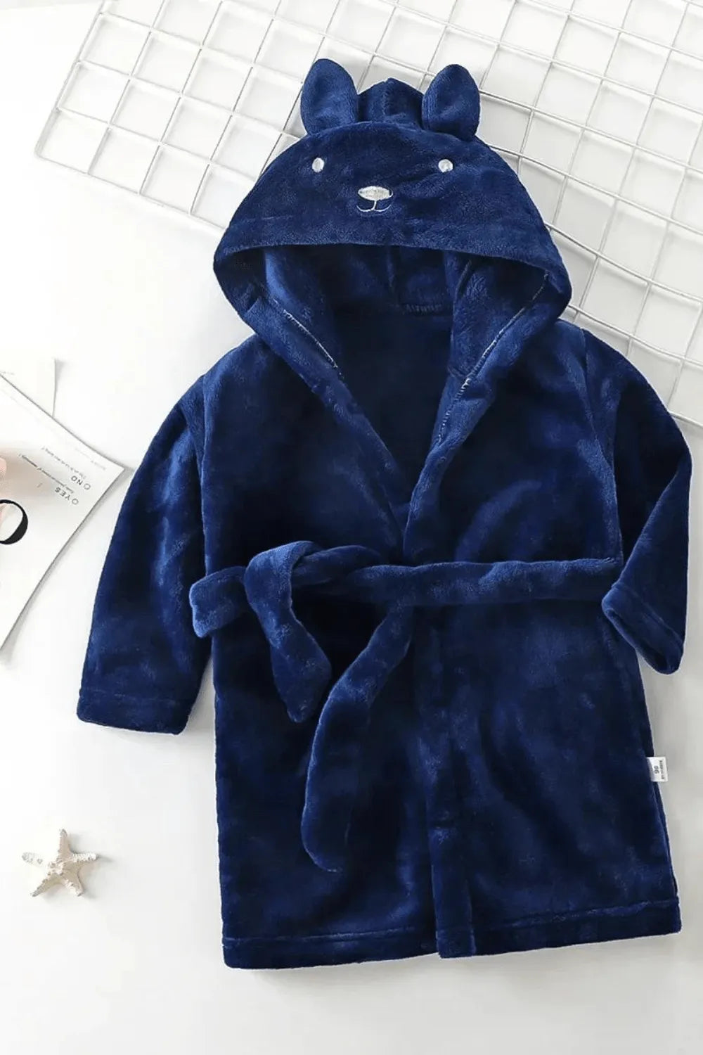 Peignoir enfant à capuche motif animaux amusants