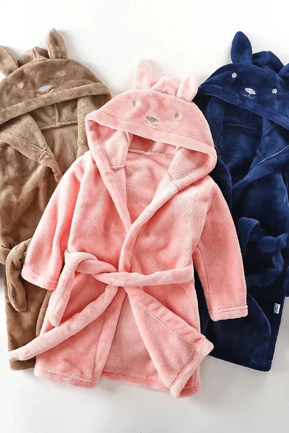 Peignoir enfant à capuche motif animaux amusants